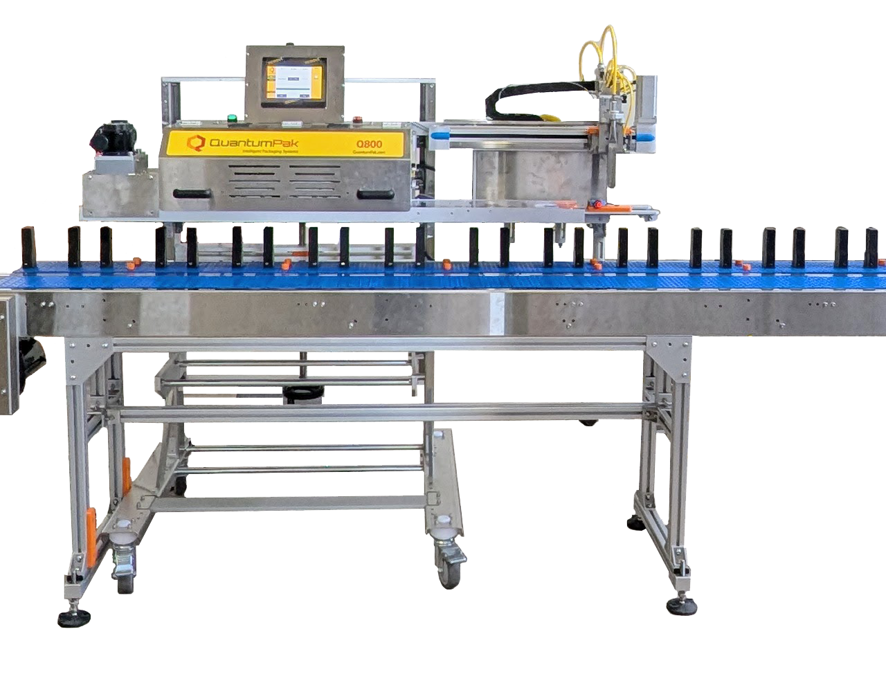Q800CGV-FS Industrial Bag Sealer with extended 16 FT conveyor, Finger System and Gas-Flush/Vacuum module